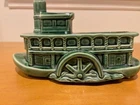 Natchez Steamboat Planter 1950's 9.75 x 5.75 x 5.75" Crackle Glaze  McCoy/Brush?