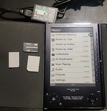 Vintage Sony PRS-505 Silver E-reader Tablet 2gb Good Battery Tested & Working 