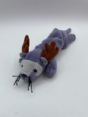 Petco Pet Paw Pals Reindeer Rocket The Ferret Otter 11'' Antlers Purple Plush