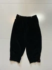 Vintage 80s Tomboy Black Velvet Women’s Knicker Cropped Cotton Pants Sz. 7