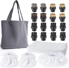 24-Piece Steam Cleaning Pack Accessory Kit Compatible with Dupray Steam Cleaners