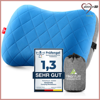 Hikenture Aufblasbares Campingkissen Ergonomisch Mit Abnehmbarem Bezug Blau