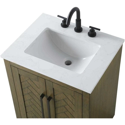 Elegant Lighting VF29024HO Chase 24 X 34 inch Hazel Oak Bathroom Vanity Cabinet - Picture 8 of 11