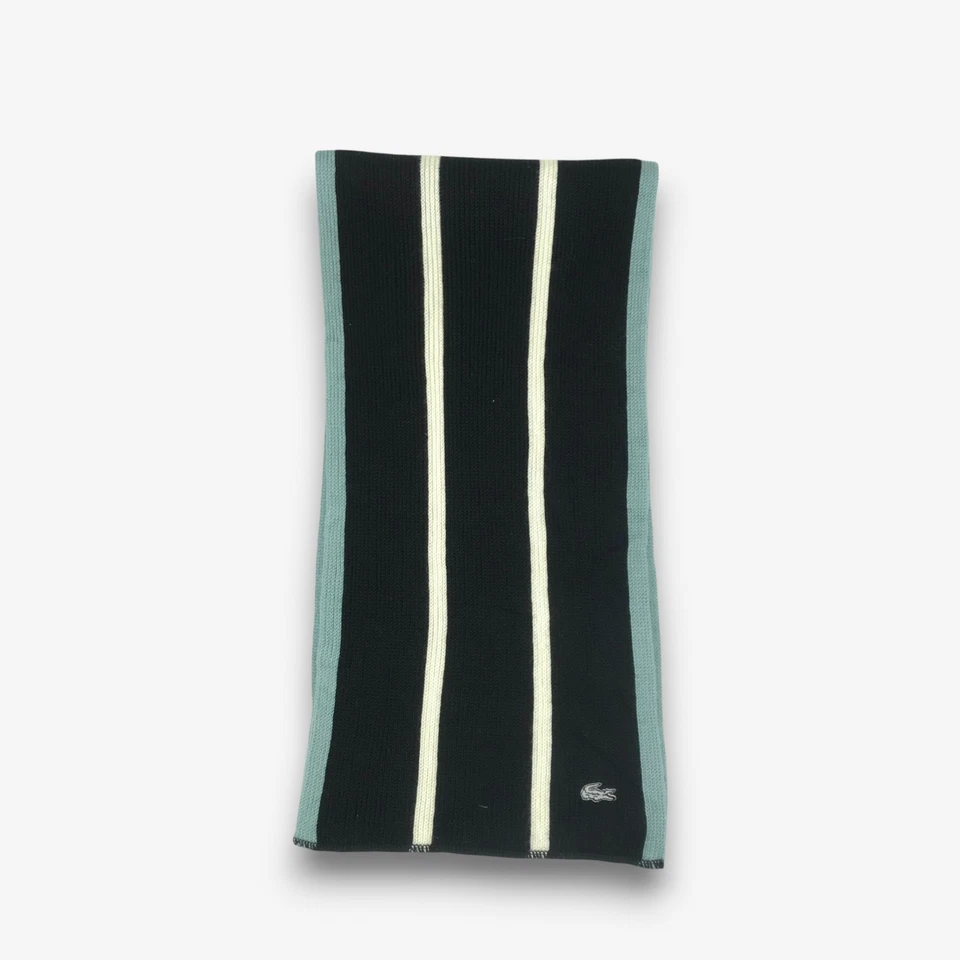 Bufanda de lana Lacoste clásica a rayas tejida invierno calentador cuello bufandas Foto 2 de 4