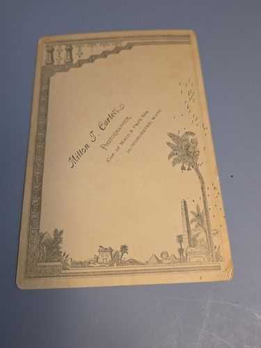 Vintage 1880s 6.5x4.25 Cabinet Card Photograph Man CARTER Worcester Mass - Picture 2 of 5