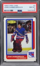1986 O-PEE-CHEE John Vanbiesbrouck ROOKIE RC #9 PSA 8 NM-MT