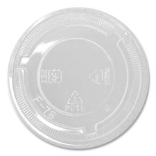 Karat PET Lids, No Hole Flat Lid, Fits 8-10 oz Cups, Plastic, Clear, 1,000/CT
