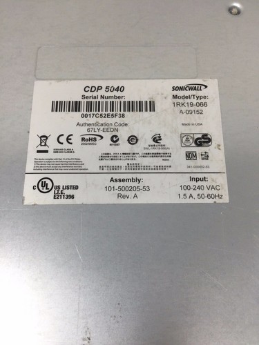 SONICWALL 1RK19-066 CDP5040 Nas Serveur HDD 4 X 750 Go / RAM 2 Go - Afbeelding 2 van 4