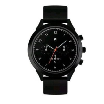 Herrenuhr Schwarz Silikonband Glanz Finish Zifferblatt Spirit Neu Verpackt ASPG42
