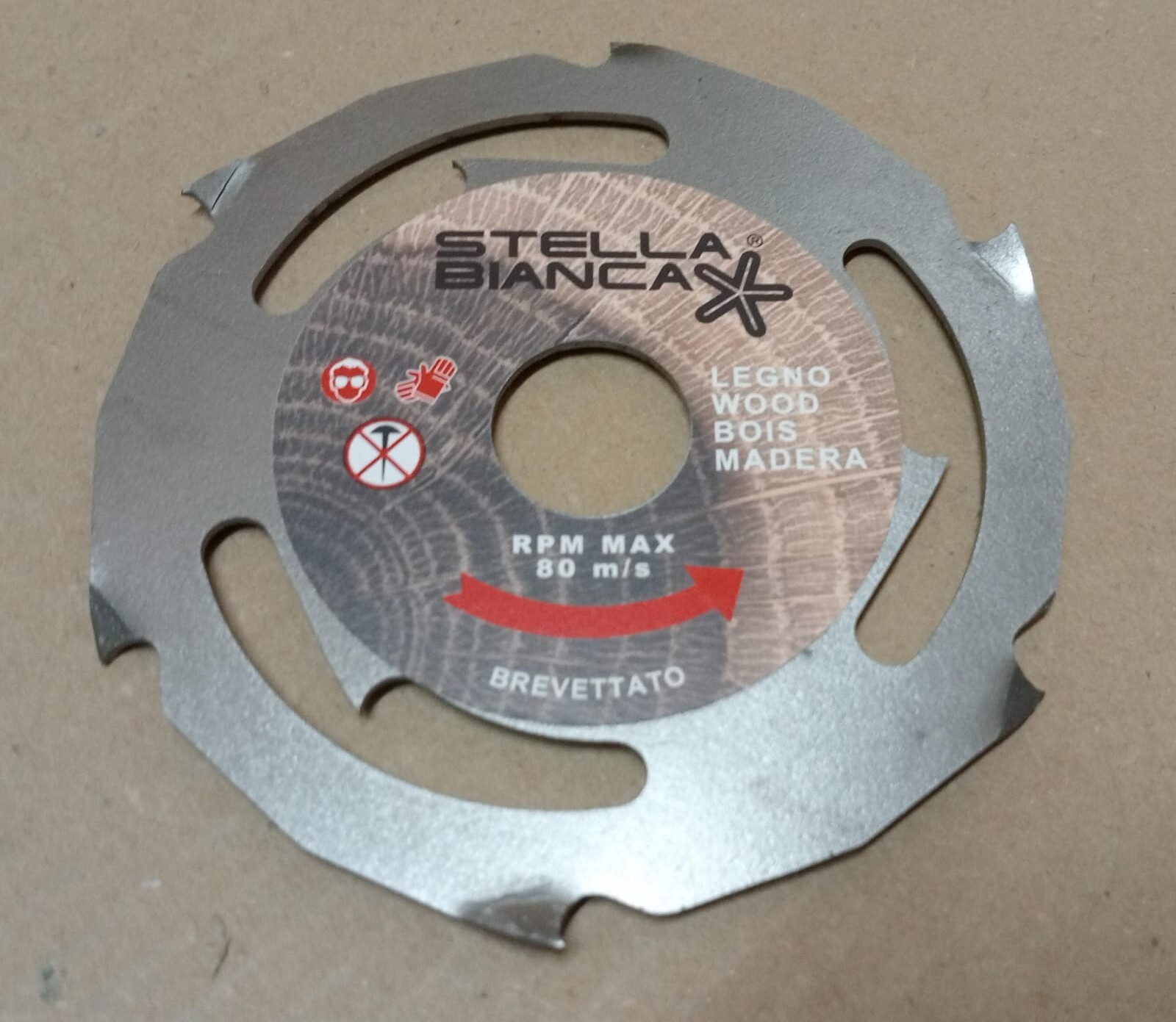 DISCO DA TAGLIO FRESATURA SCANALATURA PER LEGNO PVC MM. 115 FORO MM. 22,2
