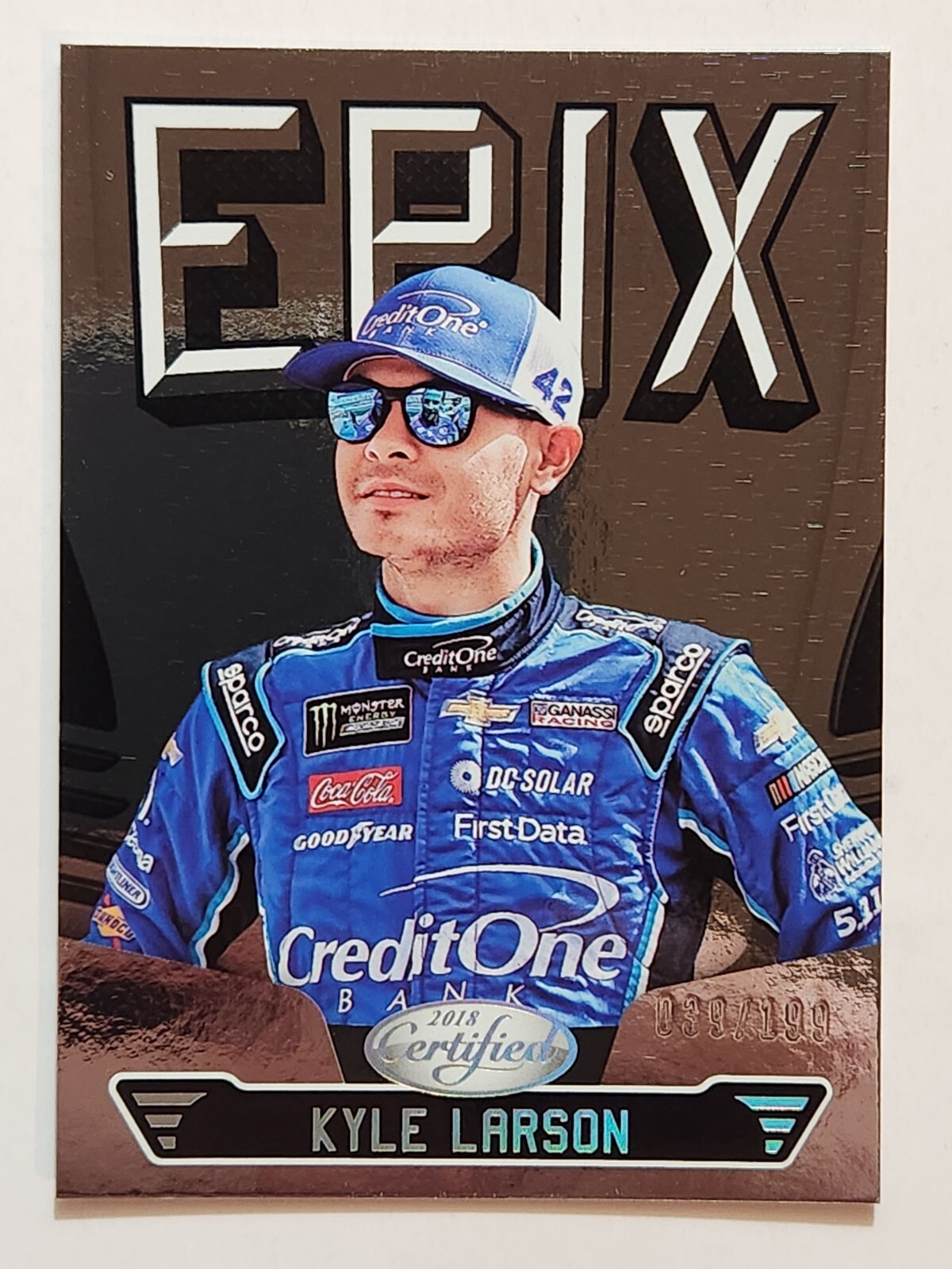 2018 Panini Certified NASCAR Racing Epix #E13 Kyle Larson #039/199
