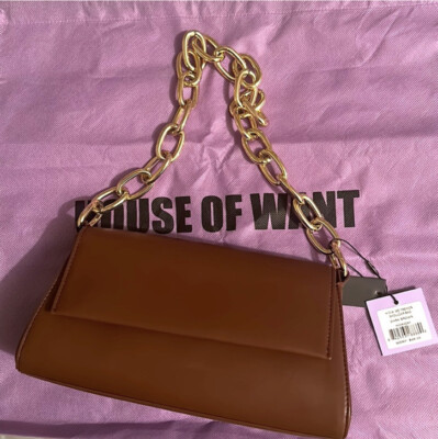 House of Want Cognac Bag With Tags And Dust Bag