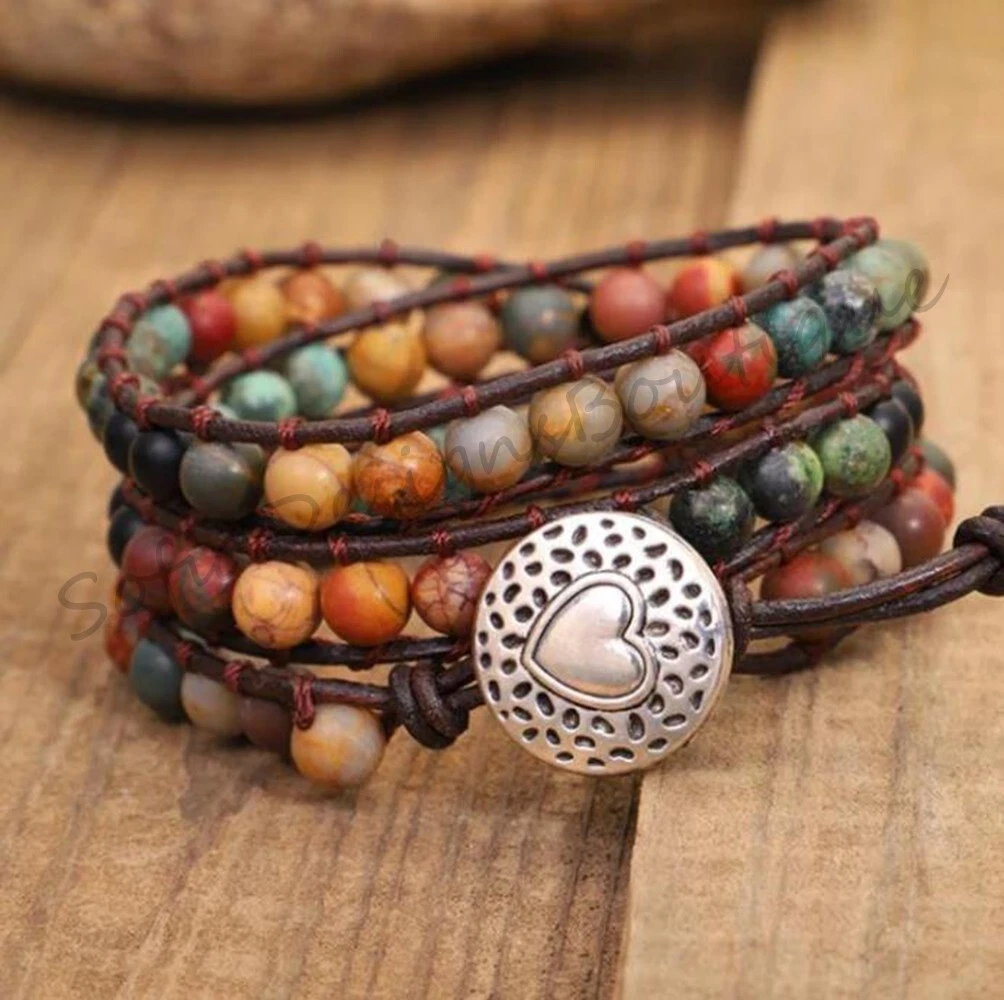 Gemstone wrap deals bracelets