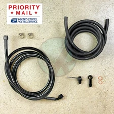 92-95 Civic HB Black Replacement Stainless Steel Fuel Feed Line & Rubber Return