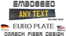 Carbon Fiber Design Euro Style Tag Bmw European License Plate Any Text Gray Carbon Fiber Design Euro Style Tag Bmw European License Plate Any Text Gray