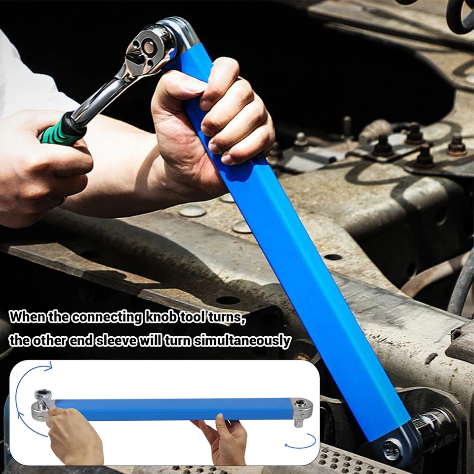 Impact Ready Offset Extension Wrench 1/2" 1/4" 3/8" Tight Spaces Extension Tool - Image 4 of 4