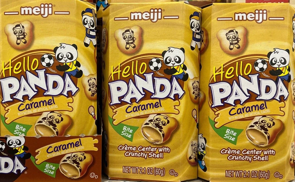 5 pack) Meiji Hello Panda Cookies, Chocolate Creme, 2.1 Oz