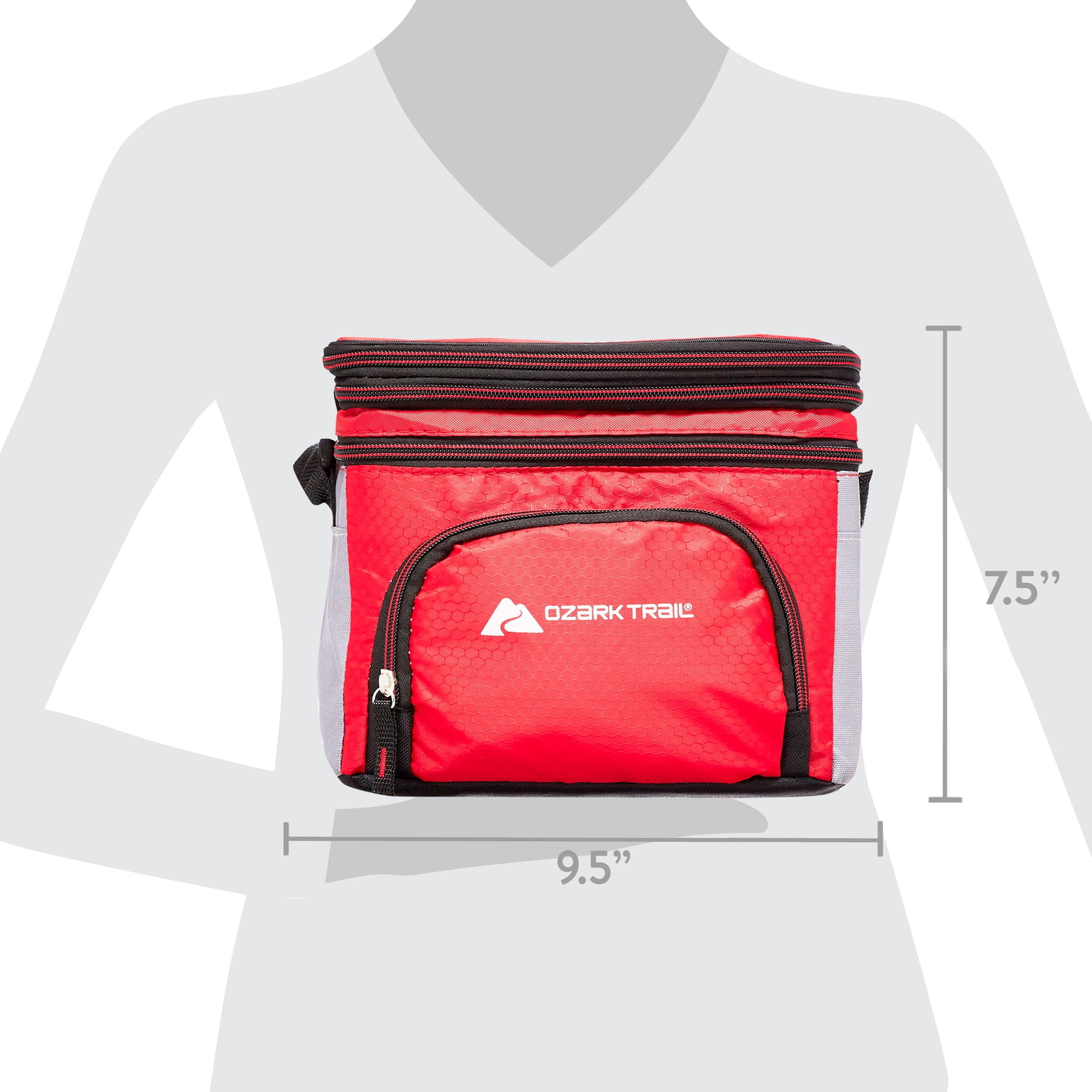 Ozark Trail Soft-Sided 6-Can Cooler, Red