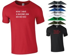 Now I Have A Machine Gun T Shirt Ho Ho Ho Xmas Die Hard Christmas Gift Men Top