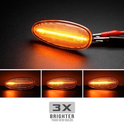 Clear Sequential LED Fender Side Marker Light for JDM