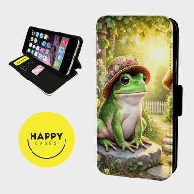 SCHÖNE FROSCHGIRLANDE MAGIE - Kunstleder Flip Handy Hülle Cover - iPhone/Samsung
