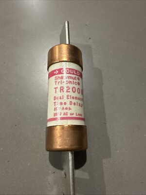 Gould Shawmut TR200R Dual Element Time Delay Fuse, 250VAC Max