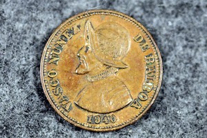 1940 Panama Uno Y Cuarto Centesimos. World Coin. KM 15 #L00984