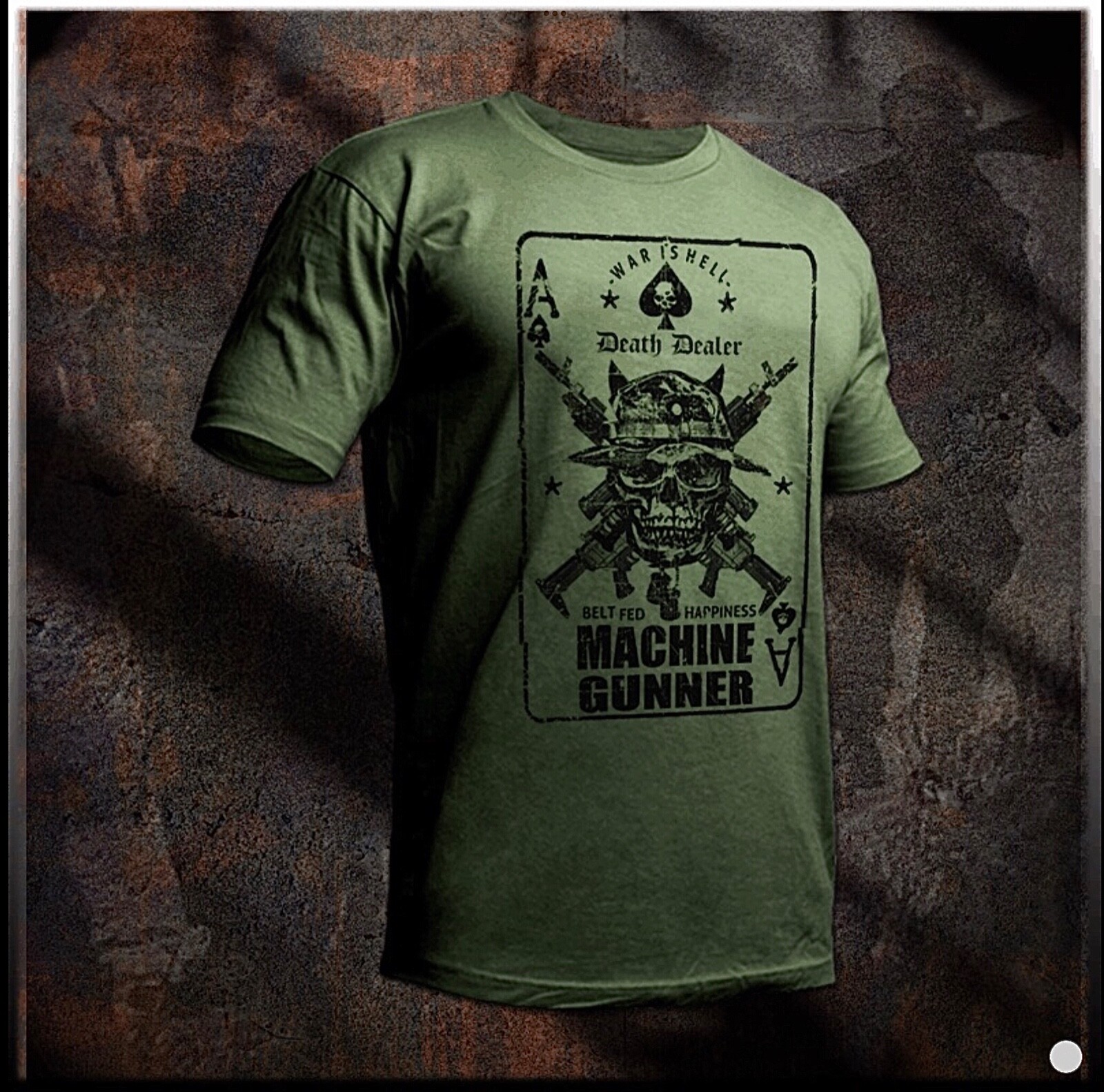 Machine Gunner t-shirt belt fed happiness infantry combat veteran ...