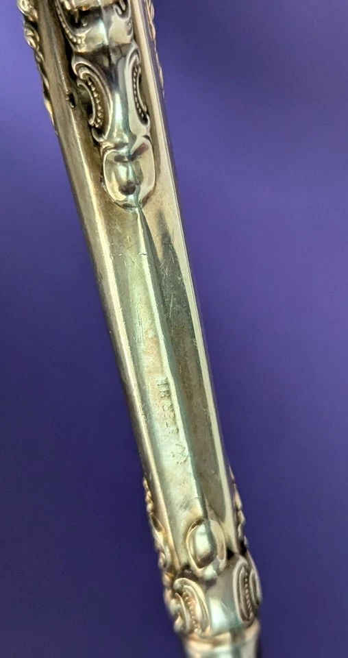 Wallace Grande Baroque Sterling Silver Serving Casserole Spoon 10.75" Scalloped - Image 2 of 3