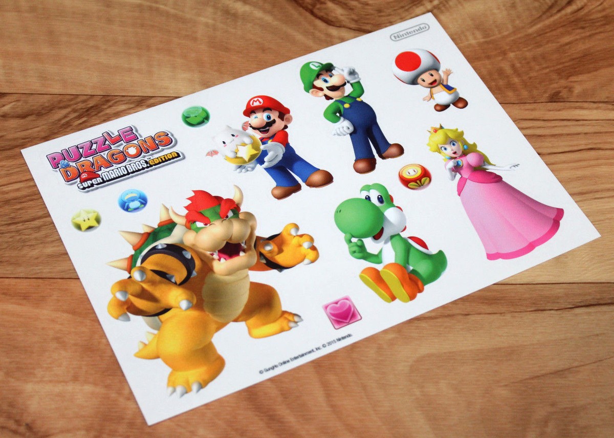 Puzzle & Dragons Super Mario Bros. Edition Promo Sticker Set