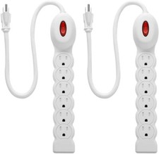 New UL LISTED 6 Outlet Power Strip Surge Protector 1.6 ft 14/3 AWG Free Shipping