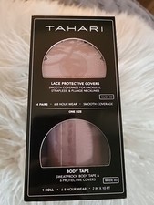 TAHARI 4 Pair Lace Protective Cover  1 Body Tape Backless Strapless NUDE 03