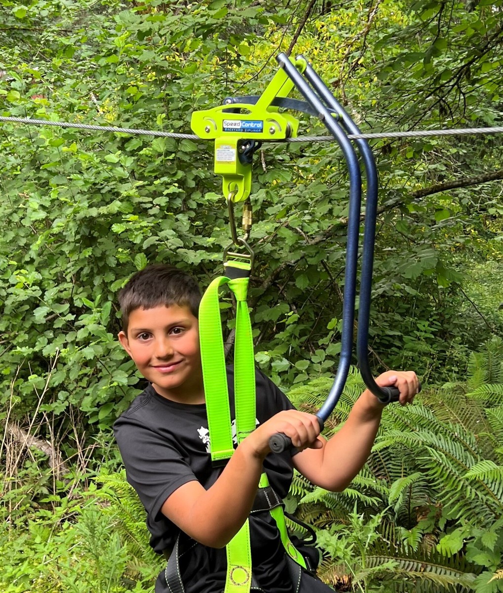 Zip line trolley with brake - Backyard Zipliner (Race Car