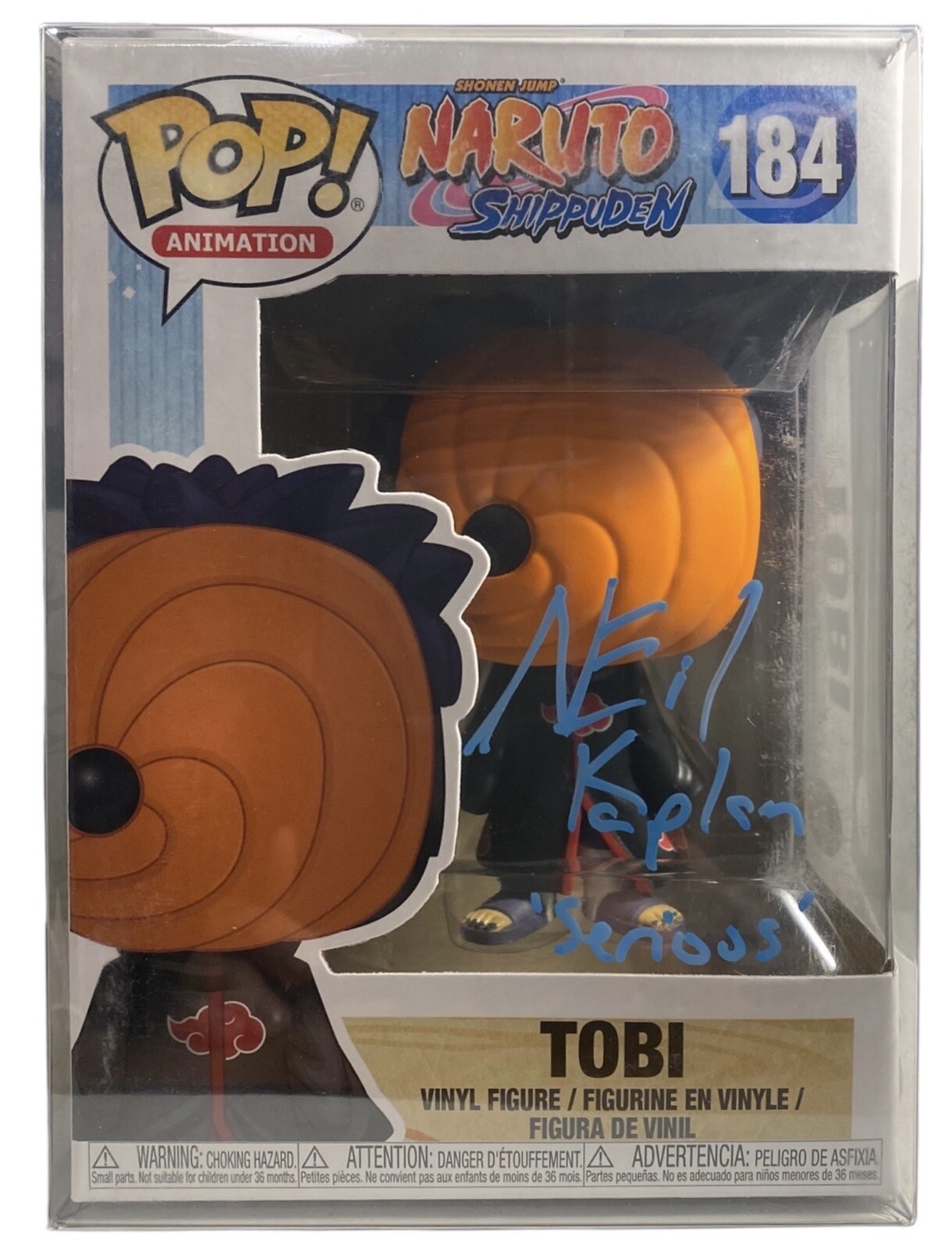 Funko Pop! Obito Tobi #184 Naruto Shippuden AUTOGRAPH by Neil Kaplan ...