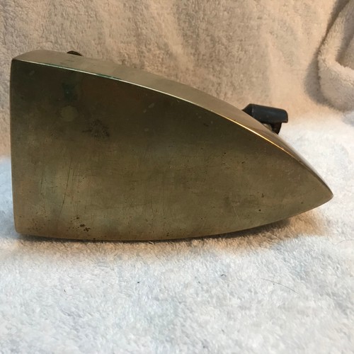 Antique Brass Slug Box Iron Kitchen Tool Pod Wood Handle GG - Picture 6 of 6