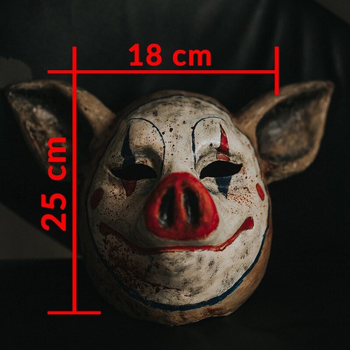 Scary Saw Pig Head Mask Cosplay Party Horrible Bloody Masks Clown Pig Latex Mask - Picture 20 of 21