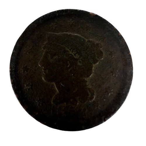 1852 United States US Coronet Head Large Copper Cent Penny KM45 Uncertified - Picture 2 of 8