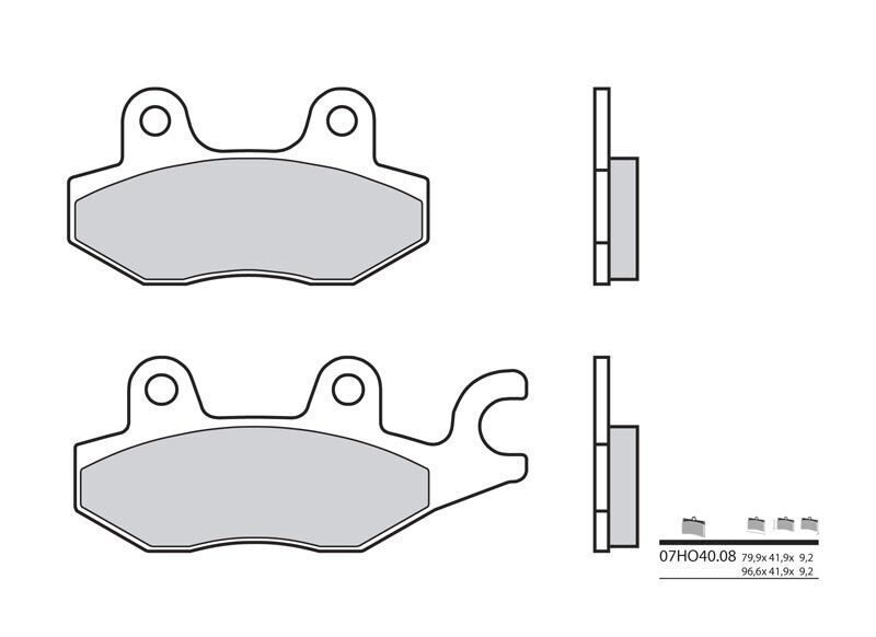 Kit Plaquettes de frein AVANT BREMBO pour HONDA VT 125 SHADOW 38800199