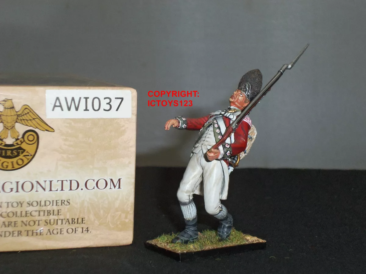FIRST LEGION AWI037 BRITISH 5TH FOOT GRENADIER FALLING SHOT METAL TOY SOLDIER