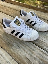 Adidas Boys Superstar C77154 White Casual Shoes Sneakers Size 5.5