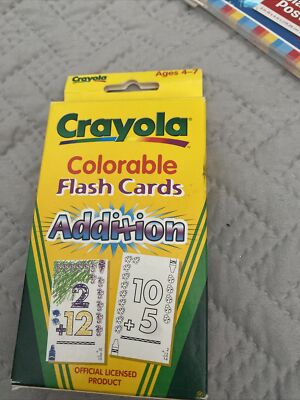 crayola colorable flash cards addition￼ Mathematics Additional Help￼
