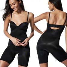 SPANX 10156R Suit Your Fancy Strapless Cupped Mid-Thigh Bodysuit Small S