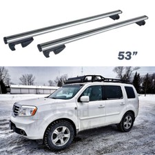 For Honda Pilot 2009-15 53 Silver Aluminum Roof Rack Cross Bars Luggage Carrier For Honda Pilot 2009-15 53 Silver Aluminum Roof Rack Cross Bars Luggage Carrier