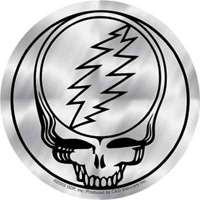 SYF Grateful Dead Steal Your Face Sticker, Chrome 4'' High Quality Original New