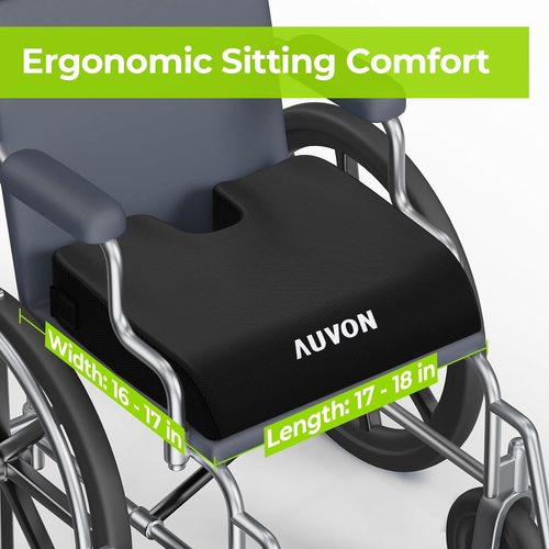 Memory Foam Seat Wheelchair Cushion Sciatica Coccyx Back Pain Relief Waterproof - Picture 7 of 8