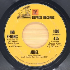 JIMI HENDRIX - ANGEL / FREEDOM - ROCK POP 45 REPRISE RECORDS VG+