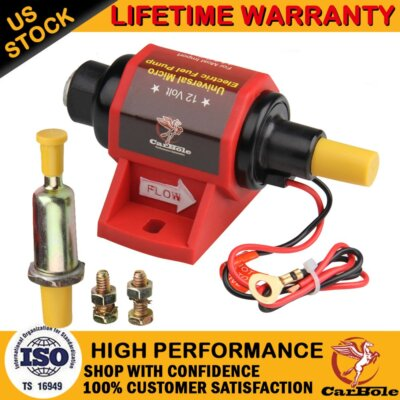 #ad 42S Universal Micro Electric Fuel Pump Low Pressure 2 3.5PSI Polymer Gasoline $24.99
