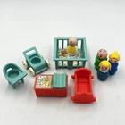 Vintage 1972 Fisher Price Little People Play Family Nursery 9 PC Set Blue Crib