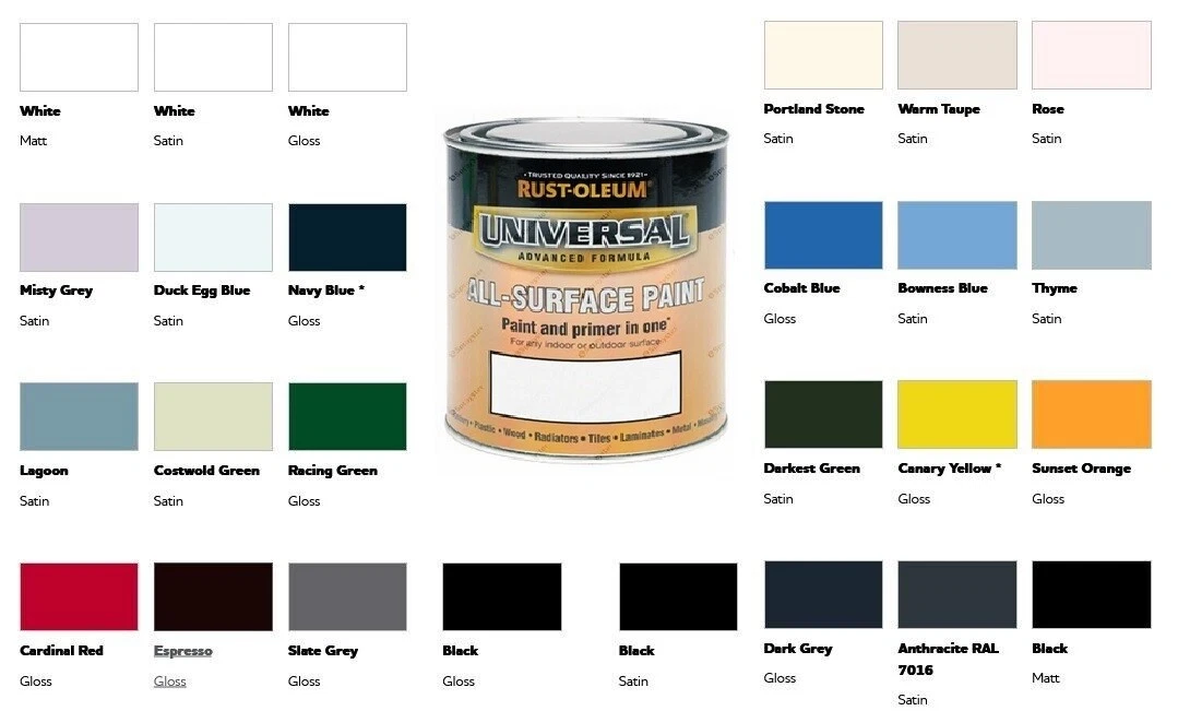 Rust Oleum Universal 750ml All Surface Brush Paint In Matt Satin