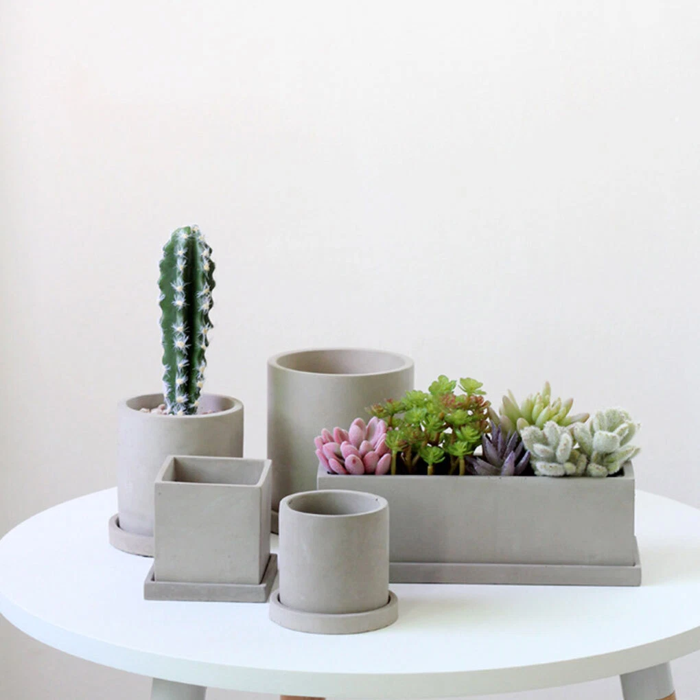 Unique Flower Pots For Plants Made With Materials For Durability Gray